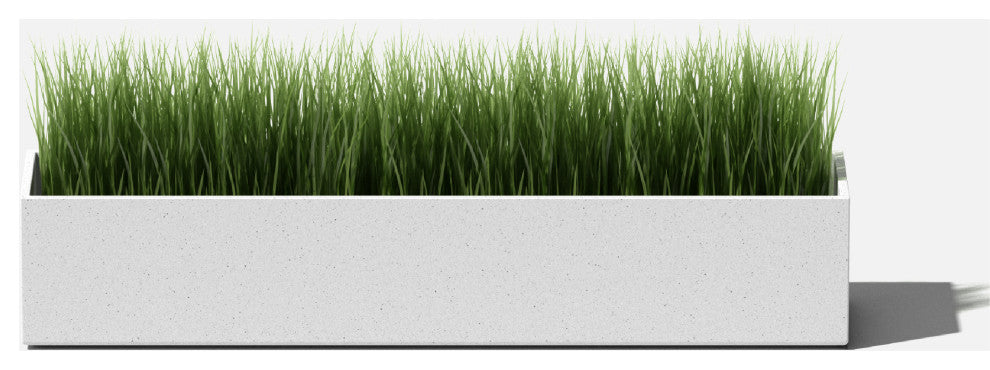 GEO Series Plastic Planter, White, Short, 1 Pack