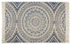 French Blue Printed Natural Hand-Loomed Shag Rug 4x6 ft.