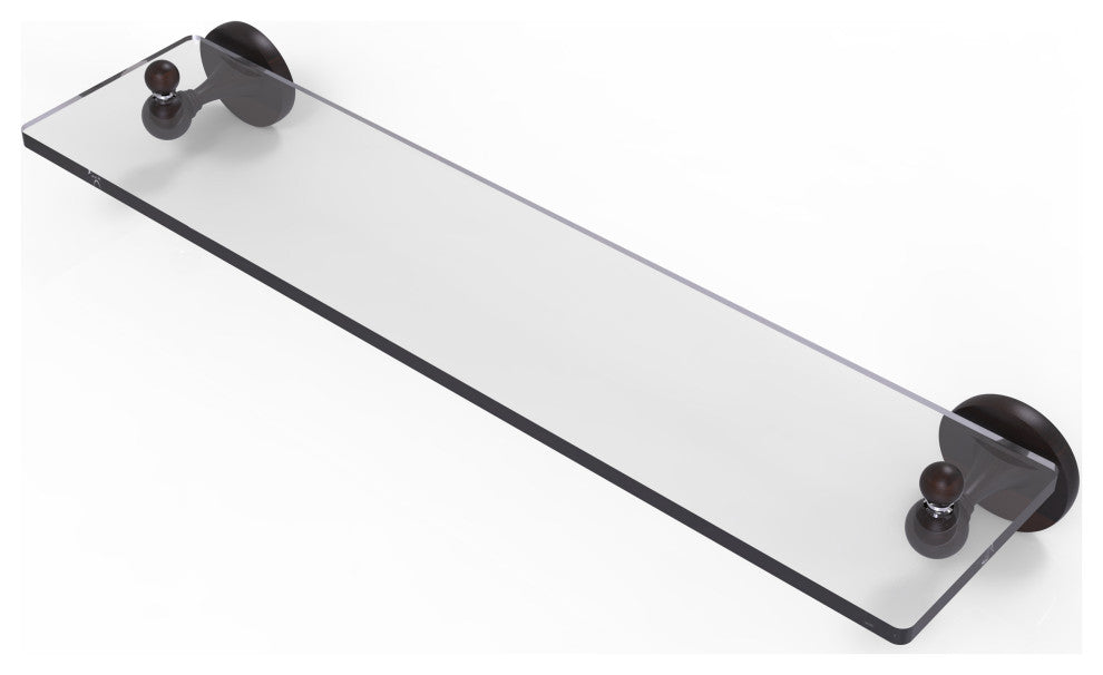 Shadwell 22" Glass Vanity Shelf with Beveled Edges, Venetian Bronze