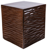 Zen Brown Ceramic Patio Accent Table