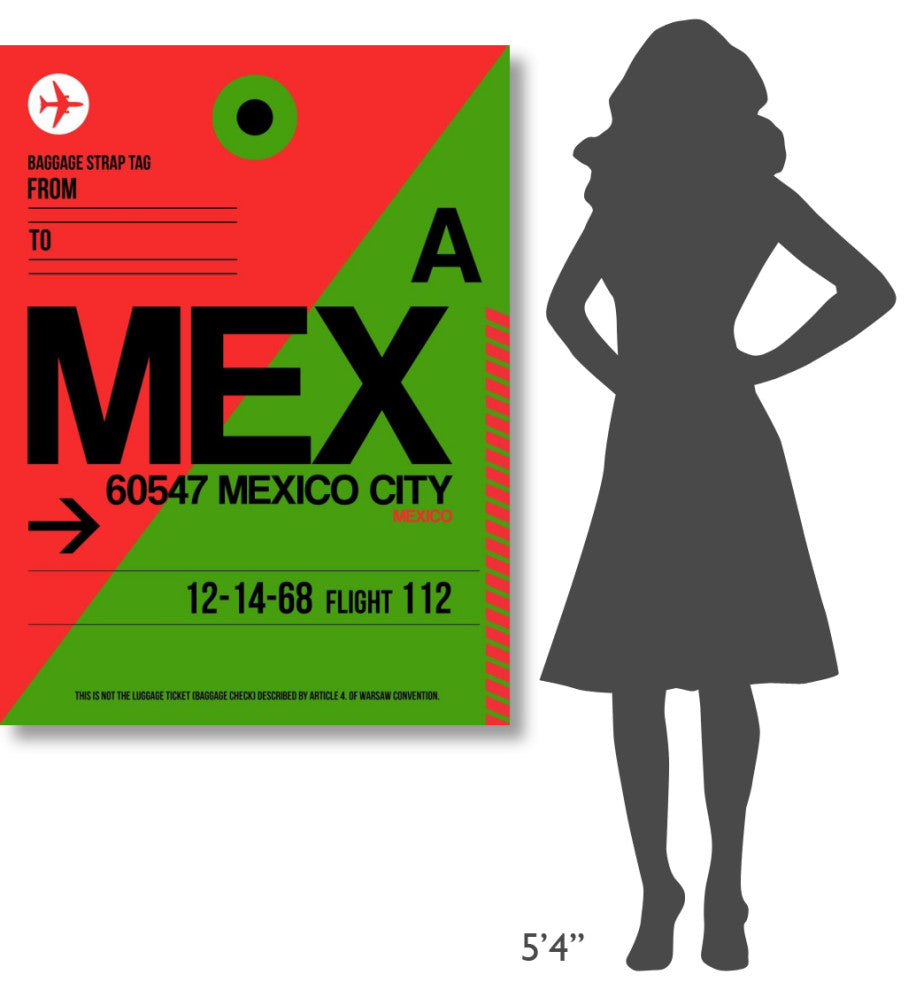 "MEX Mexico City Luggage Tag 2" Fine Art Print