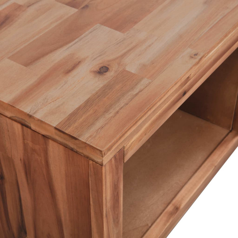 vidaXL Coffee Table End Table Accent Sofa Table Solid Wood Acacia 35.4 Inch
