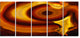 Agate Geode Slice Macro, Abstract Canvas Art Print, 60"x28", 5 Panels