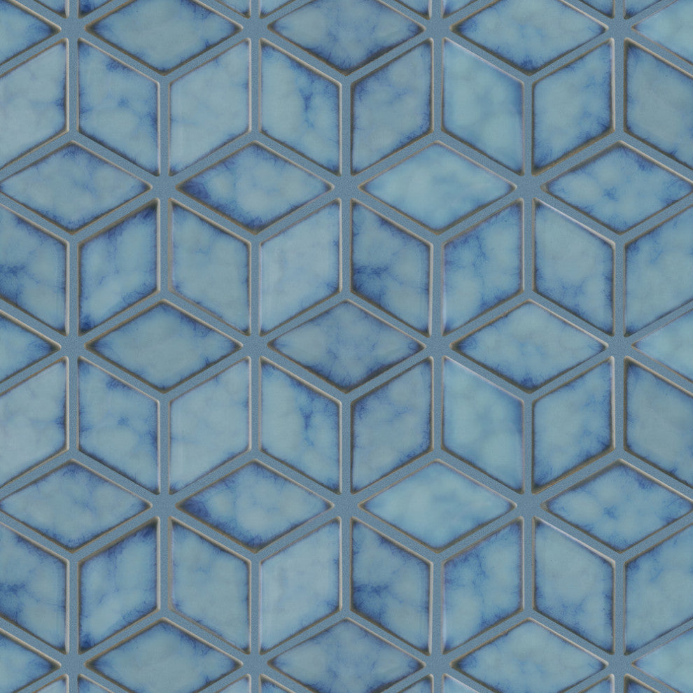 Hudson Rhombus Marine Porcelain Floor and Wall Tile