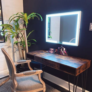 Royale Elegance Wall Mount Makeup Vanity Mirror, Smart Touch Control Mirror