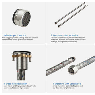 Engel Single Handle Pull Down Kitchen Faucet, Brushed Nickel