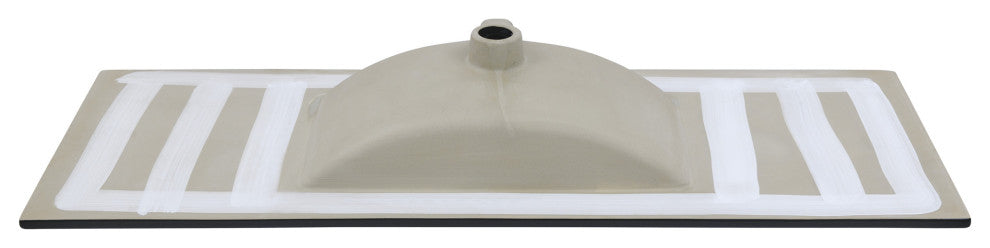 48" Ceramic Vanity Sink Top, Matte Black With 3 Holes