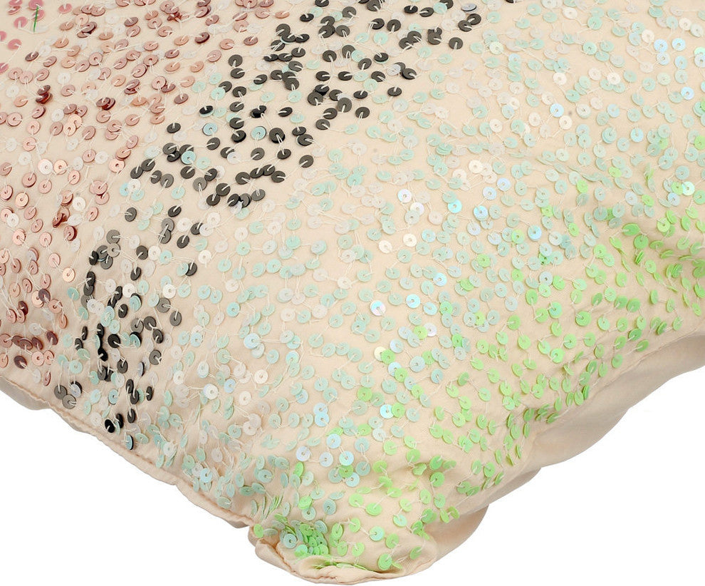 Pink Decorative Throw Pillow Covers 22"x22" Silk Cushion Cover - Pastel Ombre