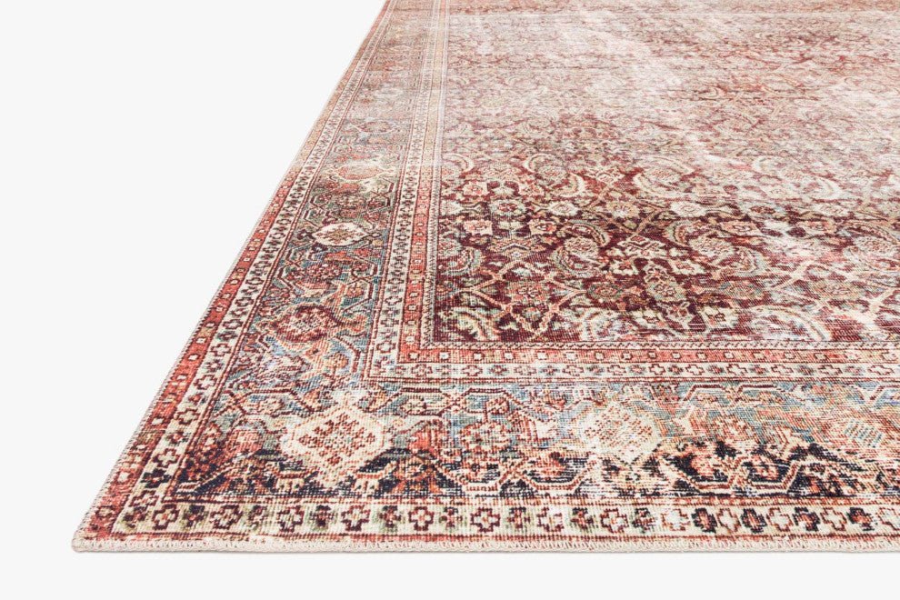 Printed Layla LAY-11 Cinnamon/Sage Area Rug, 2'6"x12'