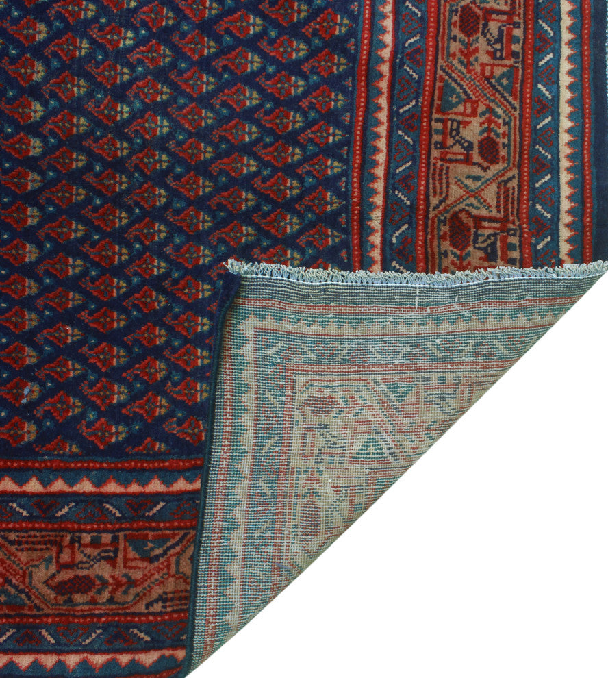 Fine Vintage Distressed Baaqi Navy Runner