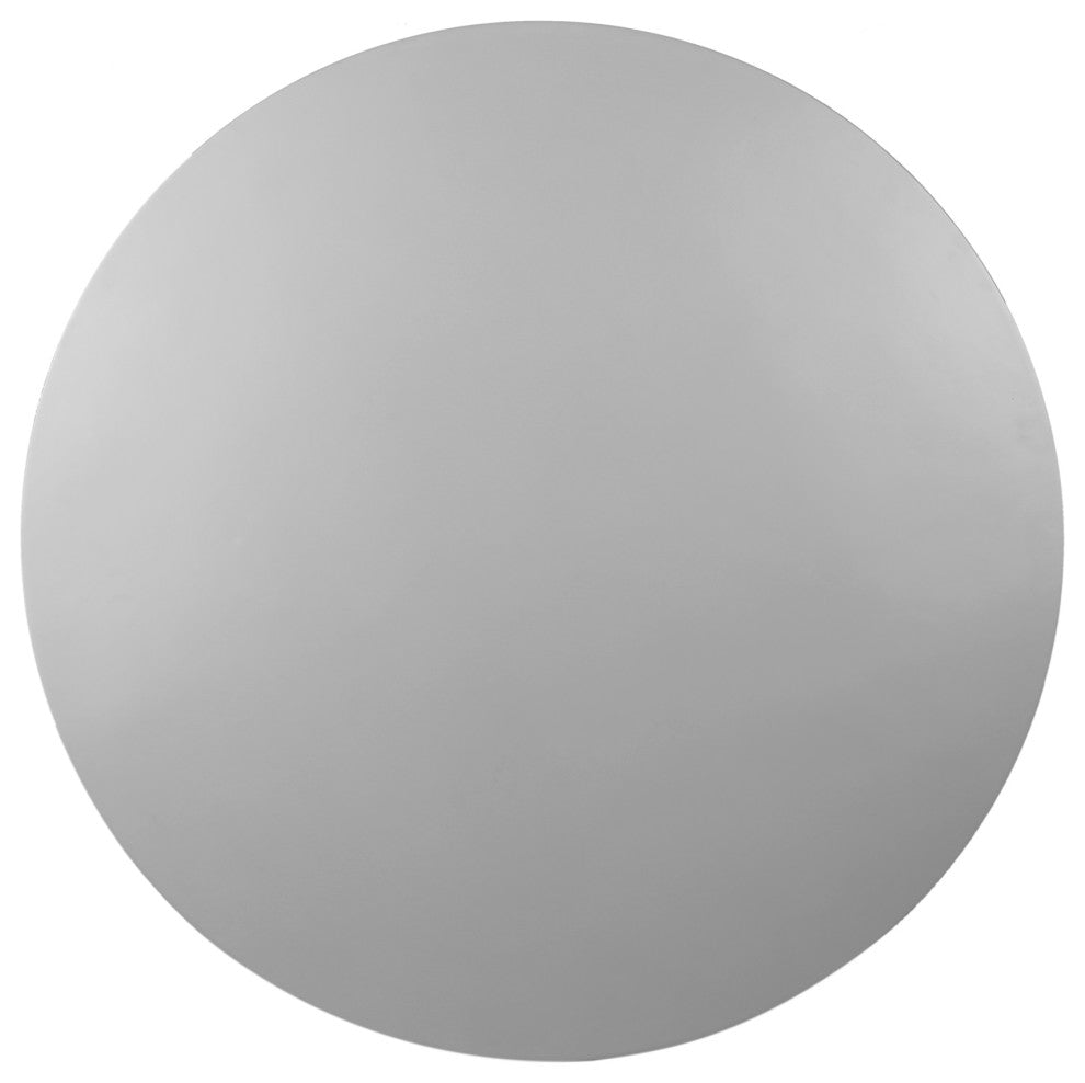 Sydney Outdoor Patio Round Dining Table, Black Eucalyptus and Gray Stone