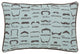 Surya Wax that Stache WTS-003 20"x20" Pillow Cover, Aqua/Dark Brown