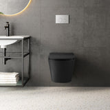 Calice Wall-Hung Round Toilet Bowl, Matte Black