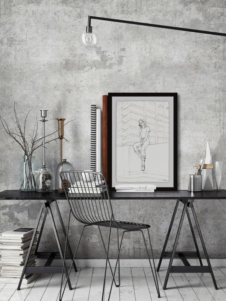 "At the Edge of Fashion" Framed Painting Print, 30"x45"