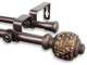Tilly Double Curtain Rod, Cocoa, 84"-120"