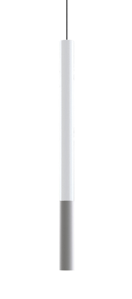 Novo Tall - Frosted Diffuser - Acrylic Single Pendant - White Socket