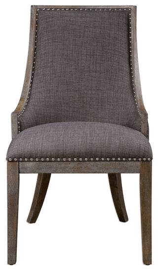 Aidrian Charcoal Gray Accent Chair