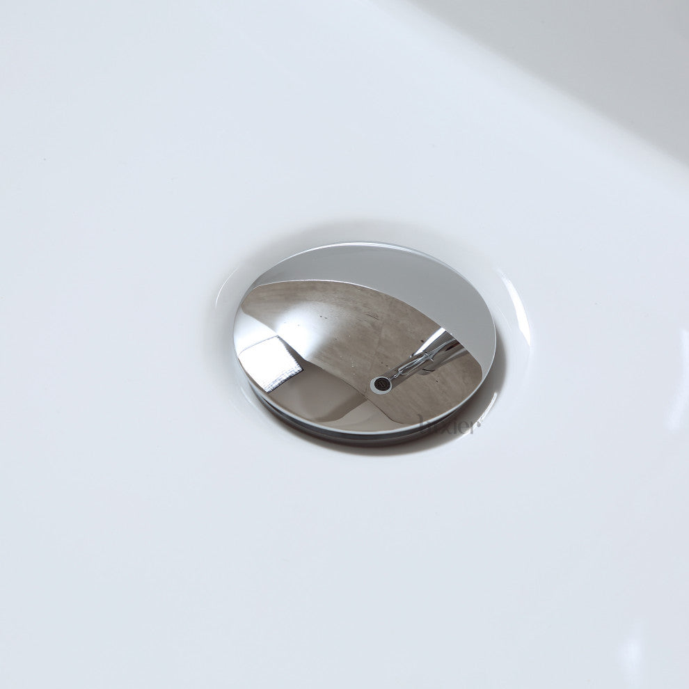 1-5/8" Push Pop-Up Drain Stopper No Overflow for Sink, Chrome