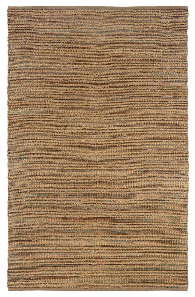 Traditional Brown Organic Jute Area Rug, 7'9"x9'9"