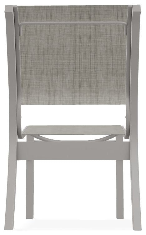 Leeward Sling Stackable Outdoor Dining Chair, Smoke/Warm Gray