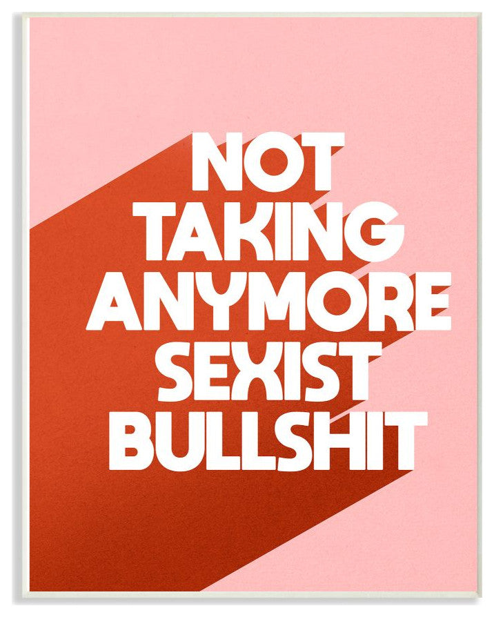 Not Anymore Funny Word Modern Pink Design, 10"x15"