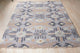 Hand-Knotted Wool Gray Traditional Geometric Piled American Rug, 8'' X 10