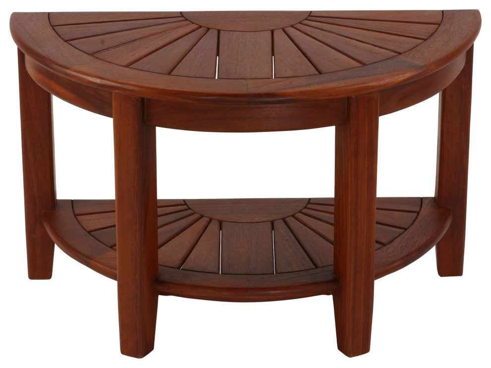 Chesser Solid Wood Half Circle Bench, 17"