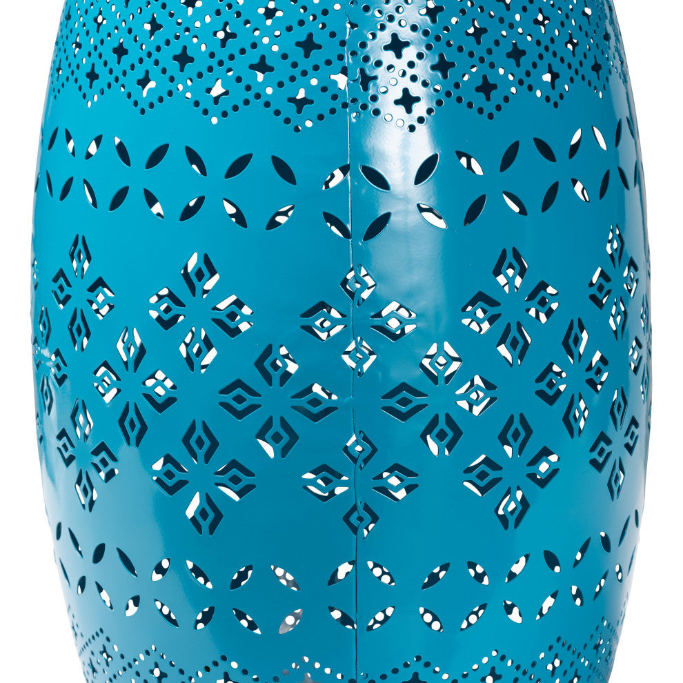 Ladonna Contemporary Outdoor Side Table, Blue