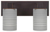 Apollo 2-Light Bath Bar, Dark Granite/Gray Matrix
