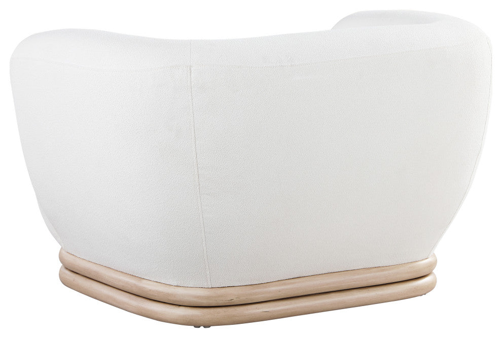 Kipton Boucle Fabric Upholstered Chair, Cream