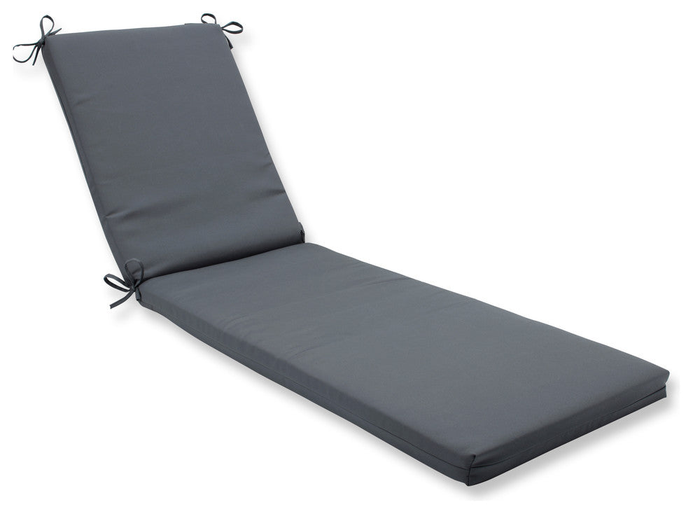 Fortress Canvas Charcoal Chaise Lounge Cushion 80x23x3