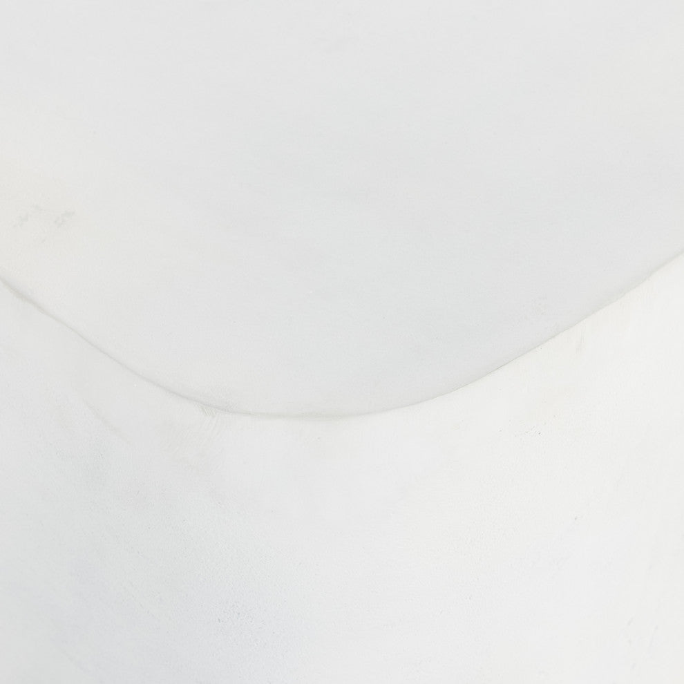 Basil Square Outdoor End Table-White