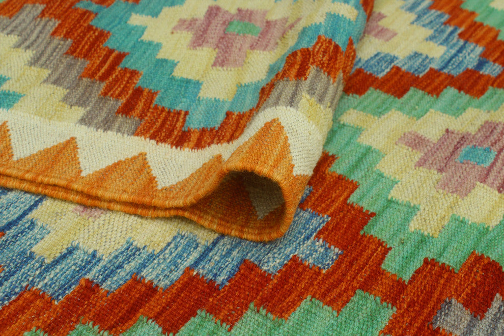 Sangat Kilim Wilmar Red/Ivory Runner, 2'8x16'1