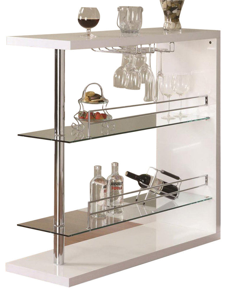Coaster Rectangular Bar Unit in White