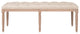 Upholstered Tufted Bench, Bisque