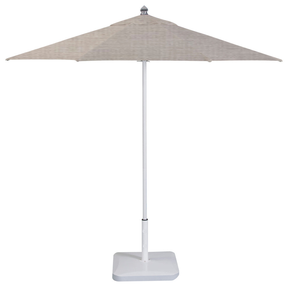 9' Round Flexibe Commercial Umbrella, White, Cast Silver