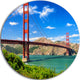 San Francisco Golden Gate, Landscape Photo Disc Metal Artwork, 11"