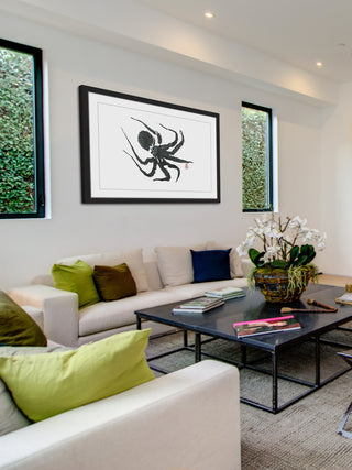 "Hunting Octopus" Framed Painting Print, 24"x16"