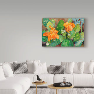 Joanne Porter 'Blossoming Cactus' Canvas Art, 47"x30"