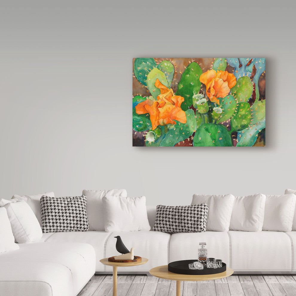 Joanne Porter 'Blossoming Cactus' Canvas Art, 47"x30"