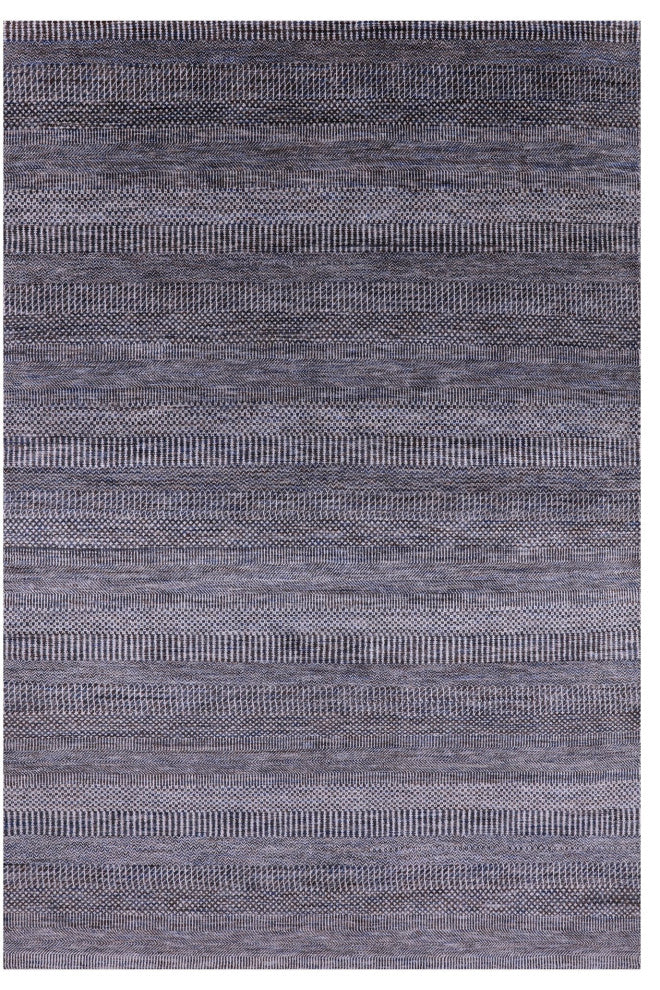 6' 0" X 8' 10" Savannah Grass Wool and Silk Handmade Rug Q11966