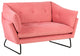 Karla Velvet Contemporary Loveseat, Pink