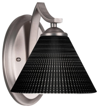 Zilo Wall Sconce Shown, Graphite Finish With 7" Black Matrix Glass
