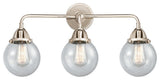 Beacon Bath Vanity Light, Polished Nickel, Seedy, Seedy