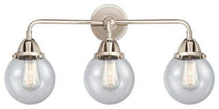 Beacon Bath Vanity Light, Polished Nickel, Seedy, Seedy