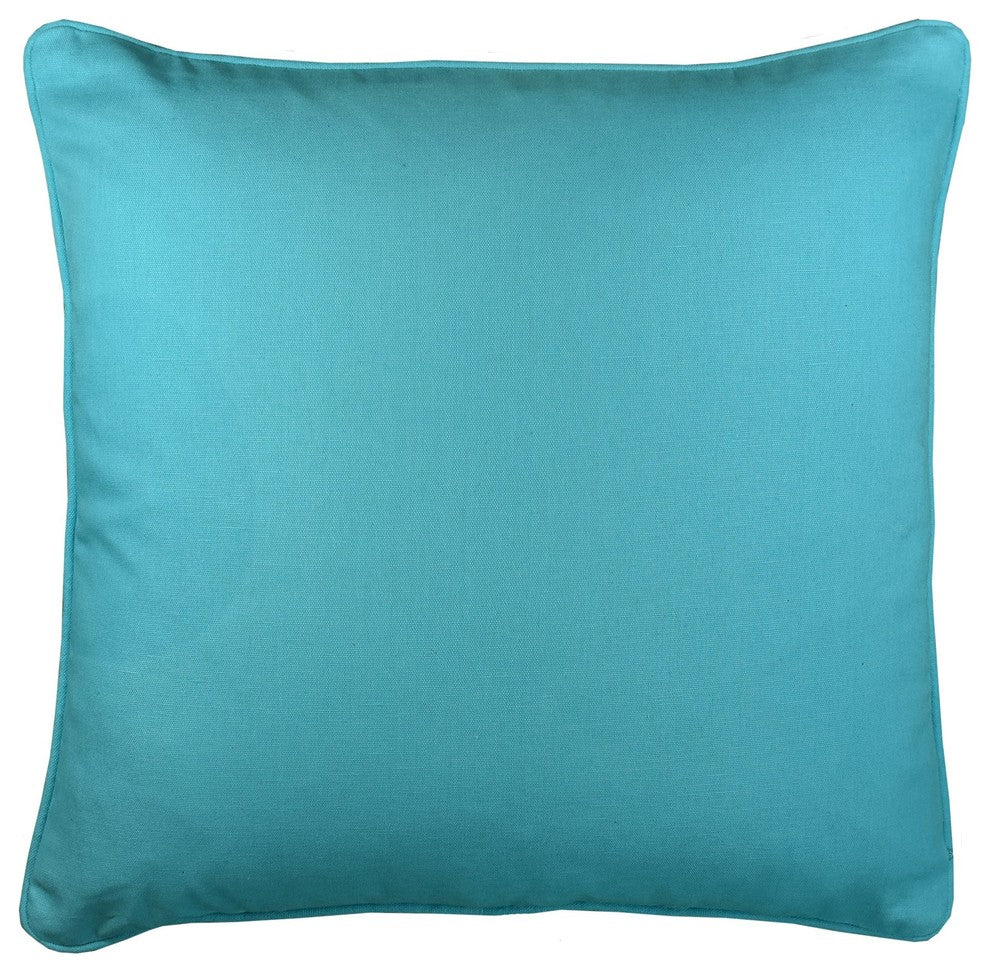 Mosaic Celtic Knot Turquoise Decorative Pillow Cover Handembroidered Wool 20x20"