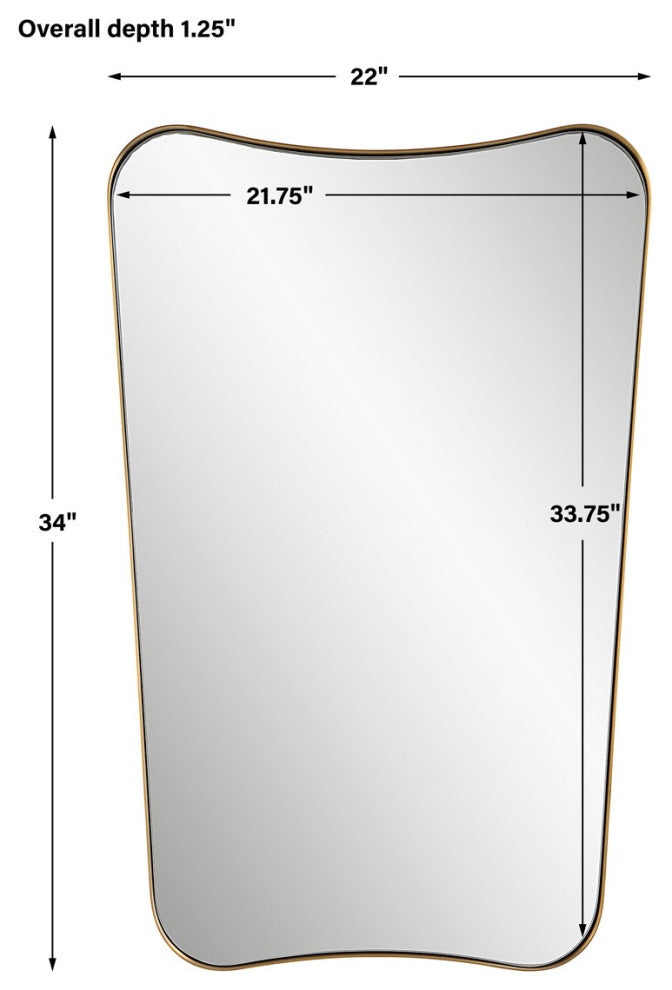 Uttermost Belvoir Mirror 09787, Brass