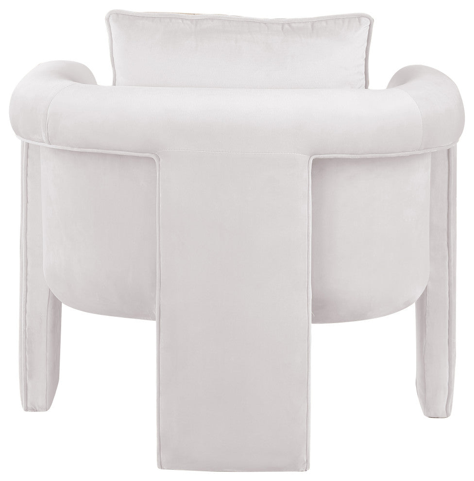 Sloan Velvet Accent Chair, Cream