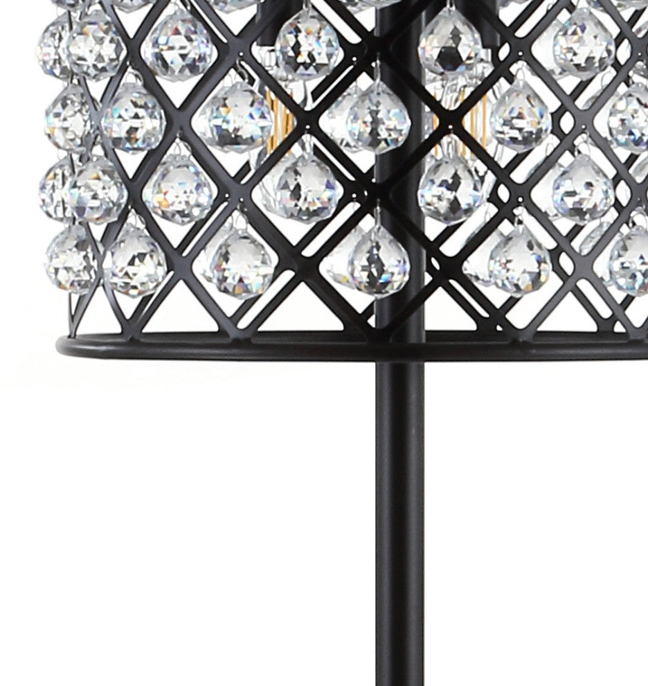 Elizabeth Crystal, Metal LED Floor Lamp, 60", Bronze