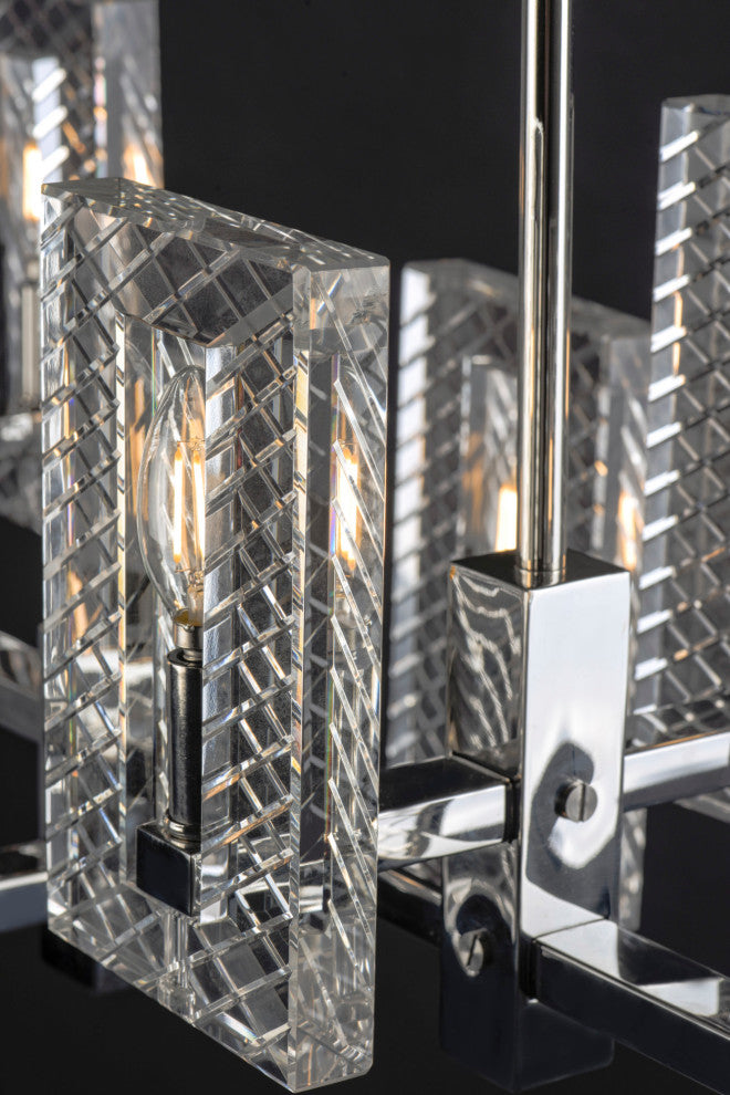 Maxim 38015 Suave 8 Light 34" Linear Chandelier - Polished Nickel